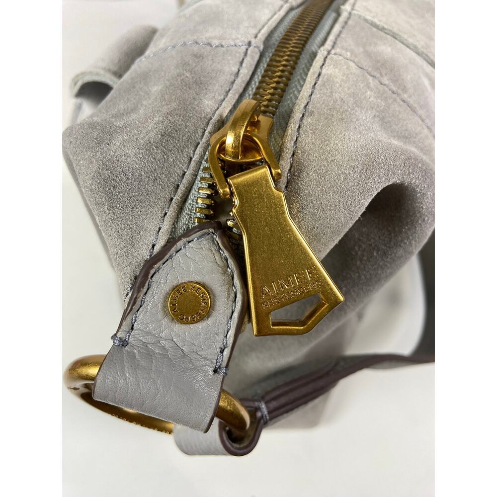 Aimee Kestenberg Mini Hudson Leather Satchel Gray - Picture 4 of 15